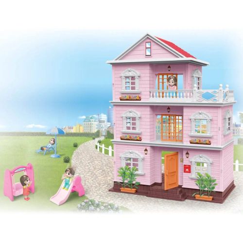 кукольный домик с фигурками и мебелью junfa 3-этажный wk-c8890 фото 4 Кукольный домик с фигурками и мебелью Junfa 3-этажный WK-C8890 фото 4