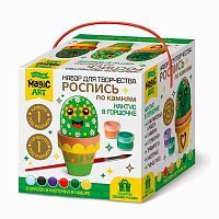 Десятое королевство Набор для творчества Роспись по камням Кактус в горшочке