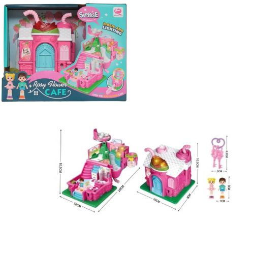 кукольный дом-трансформер junfa кафе на батарейках фото 2 Кукольный дом-трансформер Junfa Кафе на батарейках фото 2
