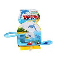 Горка с 3 дельфинами э/ф, свет, звук, бат.AA*2шт. в компл.не вх., кор.