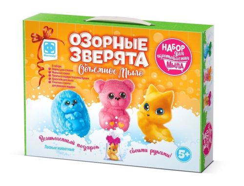 Мыло объемное Озорные зверята Лесные животные