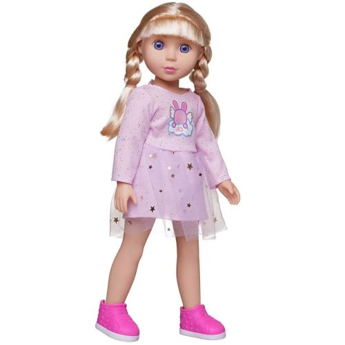 Кукла в бледно-розовом платье 36 см фото 3