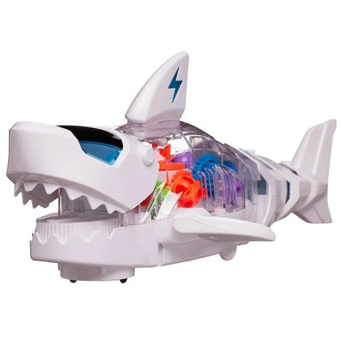 Интерактивная игрушка Junfa Робот-Акула электромеханическая белая фото 3