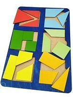 Головоломка Никитина "Квадрат Уровень 2" 6 фигур, 18 деталей, 28х19 см