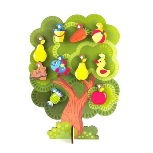 Развивающая игрушка Woodland Что на дереве растет 124101 зеленый