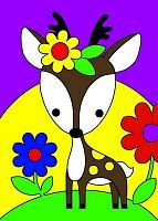 Набор для творчества LORI Картина по номерам для малышей Милый оленёнок