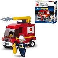 Конструктор Sluban Полиция Пожарная машина с водометом 75 деталей