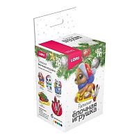 Набор для творчества LORI 3D Art Елочная игрушка под росписьМишка на санках