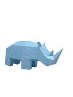 Набор для творчества Intellectico Картонный конструктор Полигональная фигура Носорог