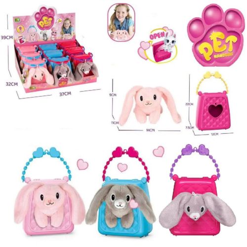 игрушка мягкая junfa в сумочке кролик в ассортименте wk-26358 фото 2 Игрушка мягкая Junfa в сумочке Кролик в ассортименте WK-26358 фото 2