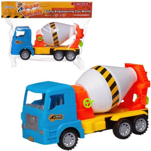 Машинка Junfa Строительная техника Бетономешалка с голубой кабиной