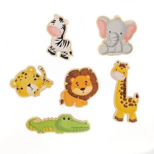 Игра развивающая деревянная Дикие животные (21х21см) фото 2