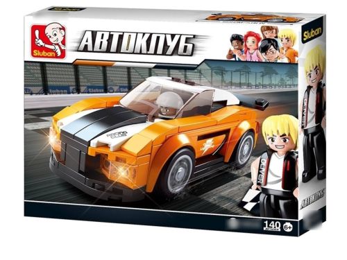 конструктор sluban автоклуб спортивная машина желтая 140 деталей фото 2 Конструктор Sluban Автоклуб Спортивная машина желтая 140 деталей фото 2