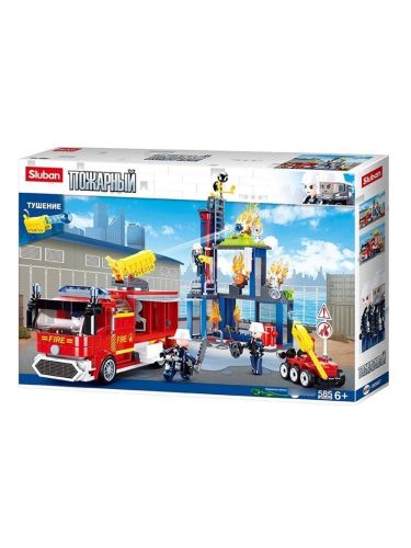 Конструктор Пожарная охрана, 585 дет., коробка