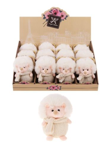 Ежик с шарфом беж. 14см, дисплей