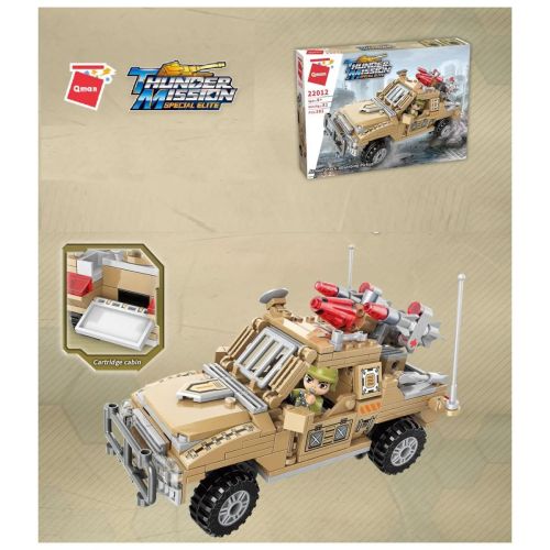 Конструктор Qman серия Thunder Mission Военный пикап 281 деталь фото 3