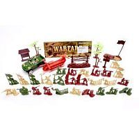Набор Военный, солдаты 27 шт., техника 2 шт., аксессуары, пакет