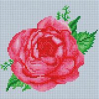 Набор для творчества Белоснежка алмазная мозаика холст Бархатная роза 20*20 см