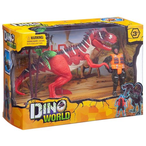 Игровой набор Junfa "Мир динозавров" (большой динозавр, фигурка человека, акссесуары) фото 4