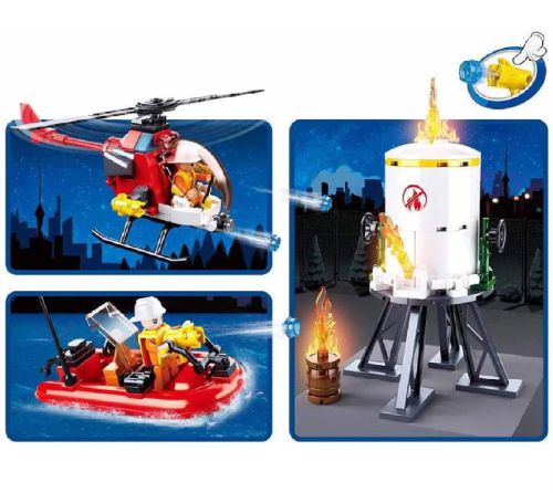 Конструктор Sluban серия Пожарный Сложный пожар 490 деталей фото 3