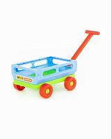 ПОЛЕСЬЕ Тележка с ручкой №2 голубая