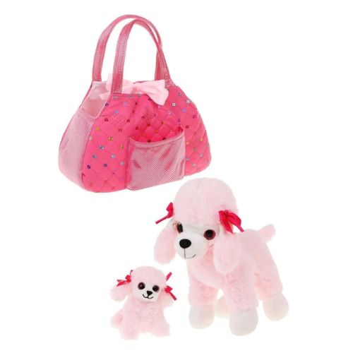 Набор мягких игрушек в сумочке Fluffy Family Мама пудель и щенок 682243 фото 2