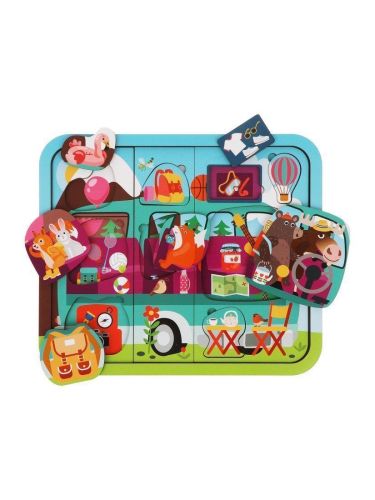 Пазл-вкладыш многослойный Mapacha Путешествие на автобусе 962217 фото 4