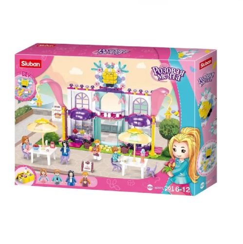 Конструктор Sluban серия Розовая мечта Летнее кафе, 361 деталь фото 5