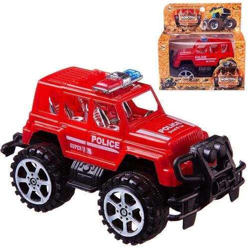 Машинка инерционная Abtoys Спецтехника Джип Полиция, 4 цвета фото 6