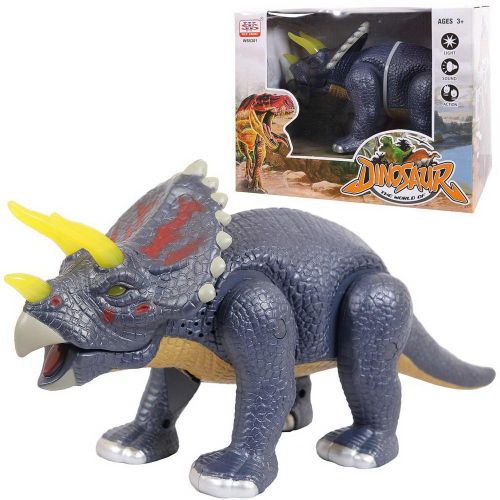 Динозавр Трицератопс, световые и звуковые эффекты, 3 цвета фото 2