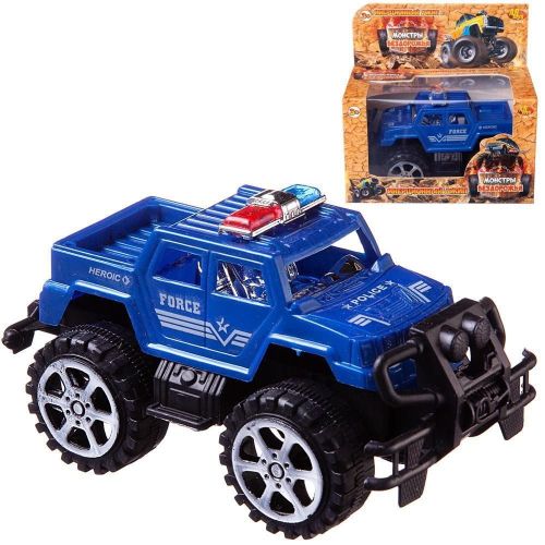 Машинка инерционная Abtoys Спецтехника Джип Полиция, 4 цвета фото 4