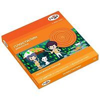 Пластилин Гамма Оранжевое солнце 12 цветов (6 классических 6 флуорисцентных), 168г, со стеком