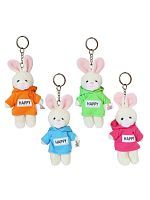 Брелок Зайка Happy 13 см., в ассорт