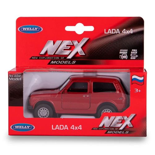 Машинка Welly 1:38 LADA Niva 42386W Красный фото 3