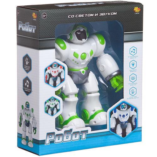 Робот ABtoys, световые и звуковые эффекты, бело-зеленый фото 4