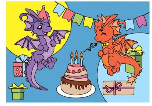 Картина по номерам для малышей С Днём рождения!