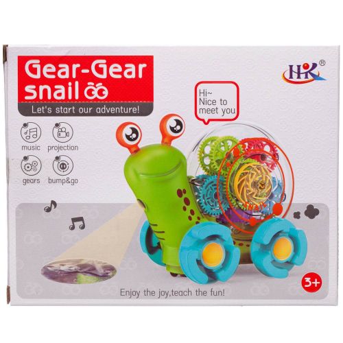 Игрушка Junfa Улитка электромеханическая зеленая движение-свет-звук фото 5