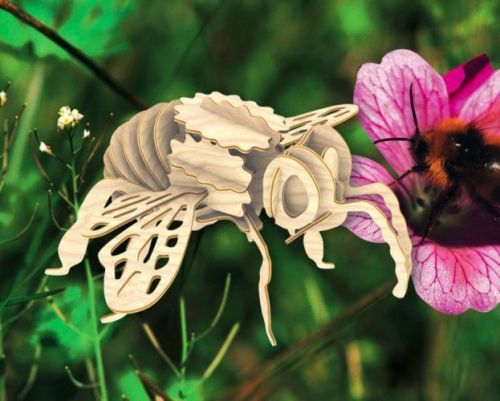 сборная деревянная модель чудо-дерево насекомые шмель (4 пластины) Сборная деревянная модель Чудо-Дерево Насекомые Шмель (4 пластины)
