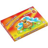 Пластилин Гамма Мультики 8 цветов, 160г, со стеком