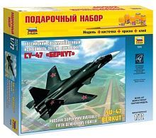 Сборная модель ZVEZDA Российский сверхманевренный истребитель пятого поколения Су-47 Беркут (7215PПН) 1:72
