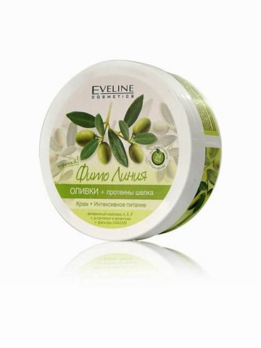 EVELINE Оливки+Протеины Шелка: Крем Интенсивное питание 210мл