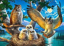 Пазл Castorland Owl Family (B-018437), 180 дет.