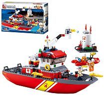 Конструктор Sluban серия Пожарный Пожарный корабль 429 деталей