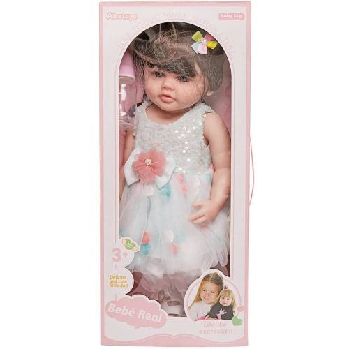 Кукла Junfa в нежно-голубом платье 55 см фото 3