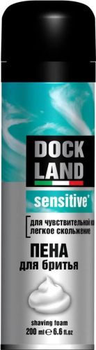 dockland пена для бритья sensitive 200мл DOCKLAND Пена для бритья SENSITIVE 200мл