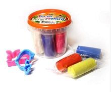 Тесто для лепки 8 цветов + 2 формочки, 200 гр