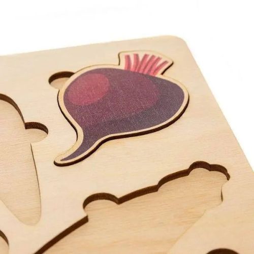 Игра развивающая деревянная Овощи (21х21см) фото 2