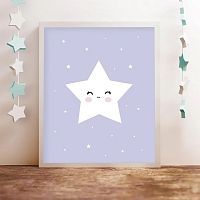 Интерьерный дизайнерский постер "Моя звездочка" (размер А4)