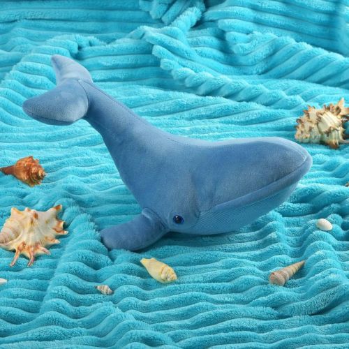 Мягкая игрушка Abtoys Морские обитатели. Кит синий, 32см фото 2