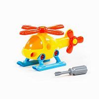 Конструктор транспорт Вертолёт (16 элементов) (в сеточке)